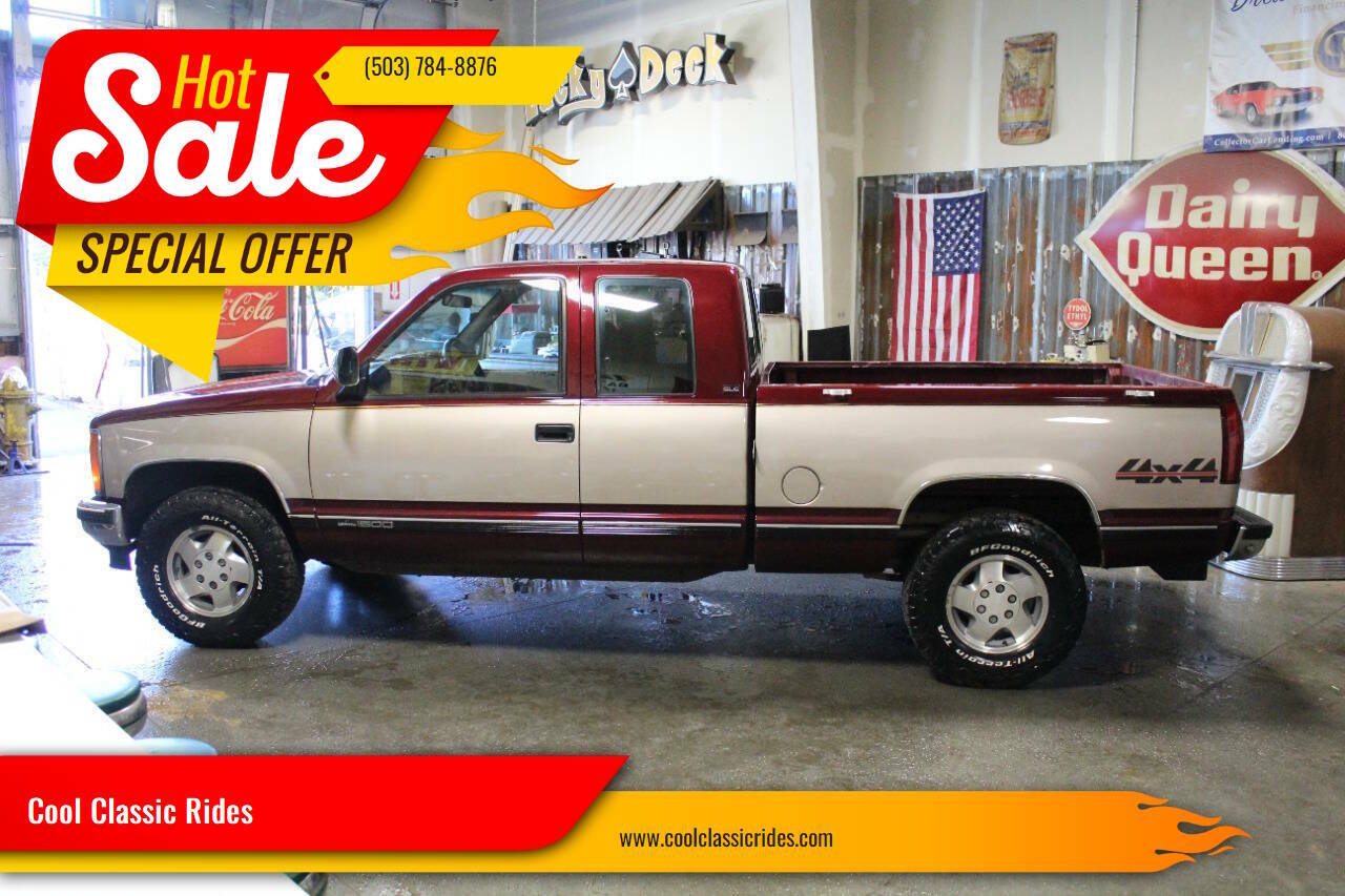 Gmc-Sierra-1993-Red-Tan