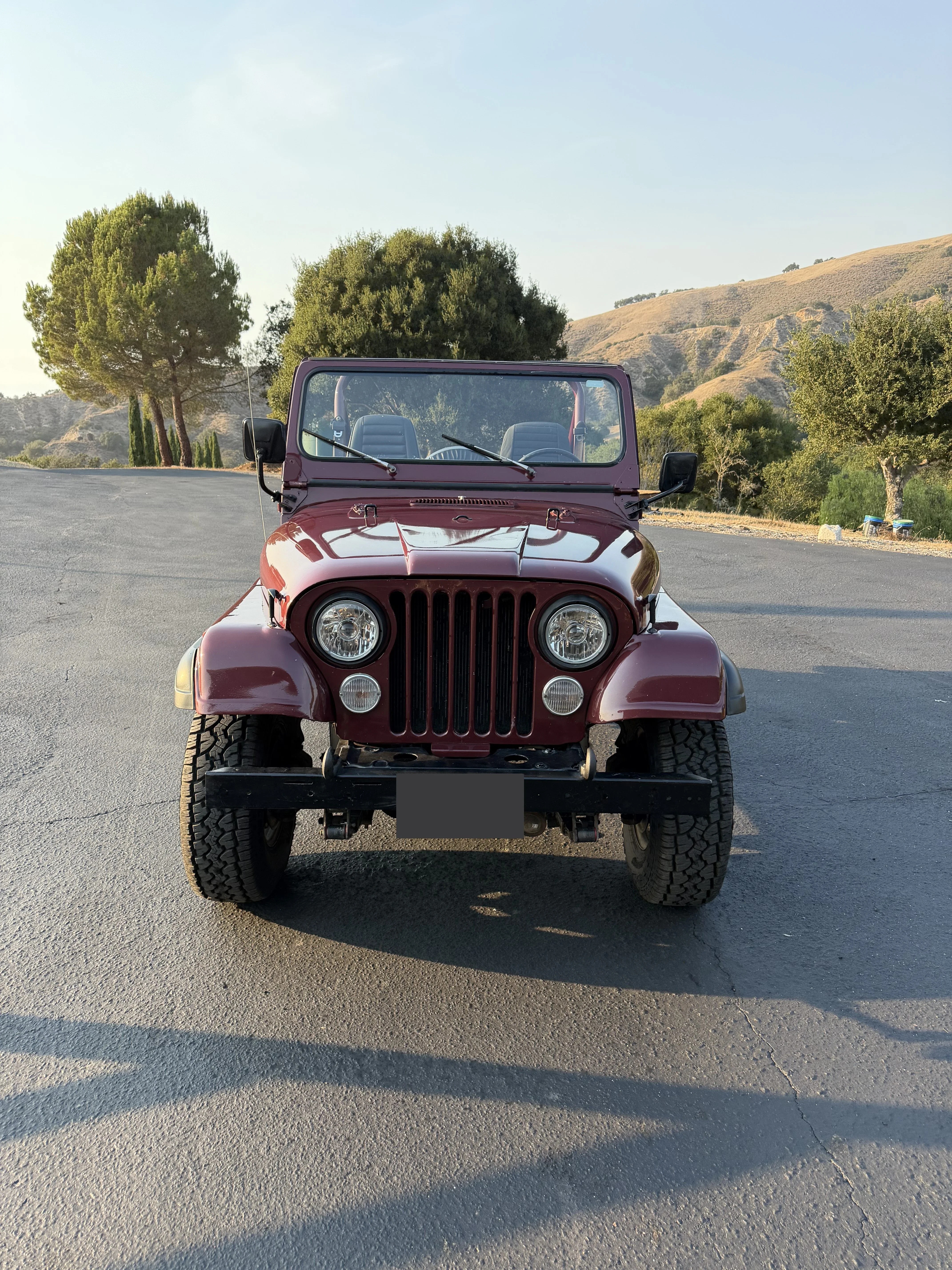 Jeep-Cj-7-1985-Burgundy-Black