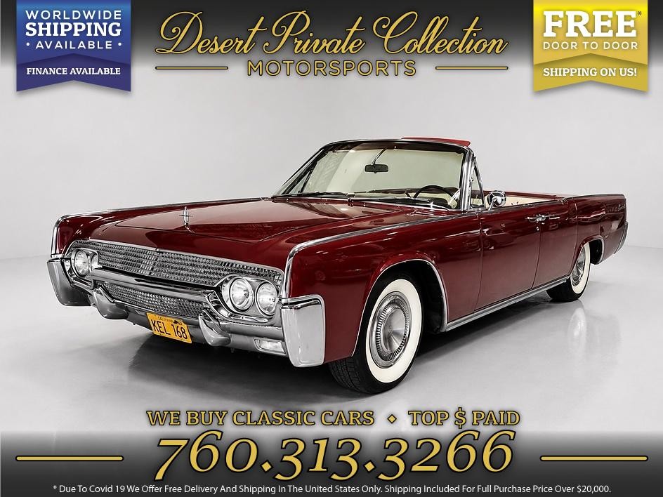 Lincoln-Continental-1961-Convertible-Burgundy