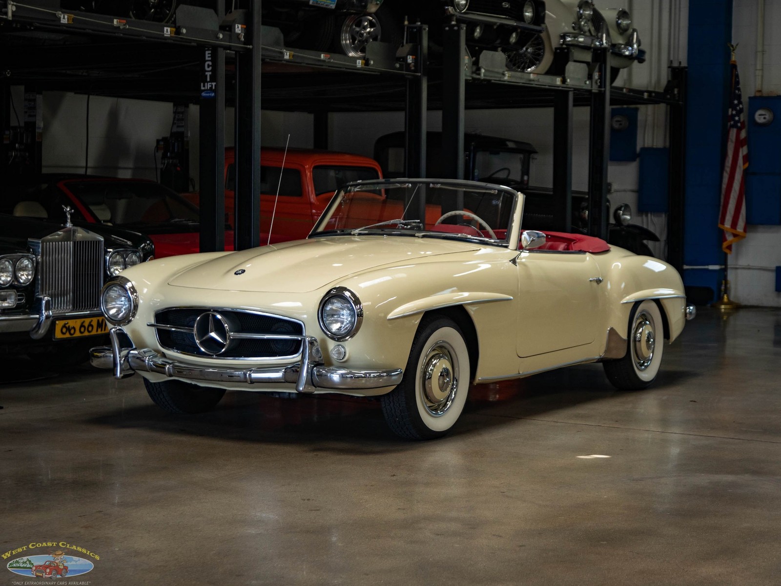 Mercedes-Benz-SL-Class-1956-2-Door-Convertible-Red