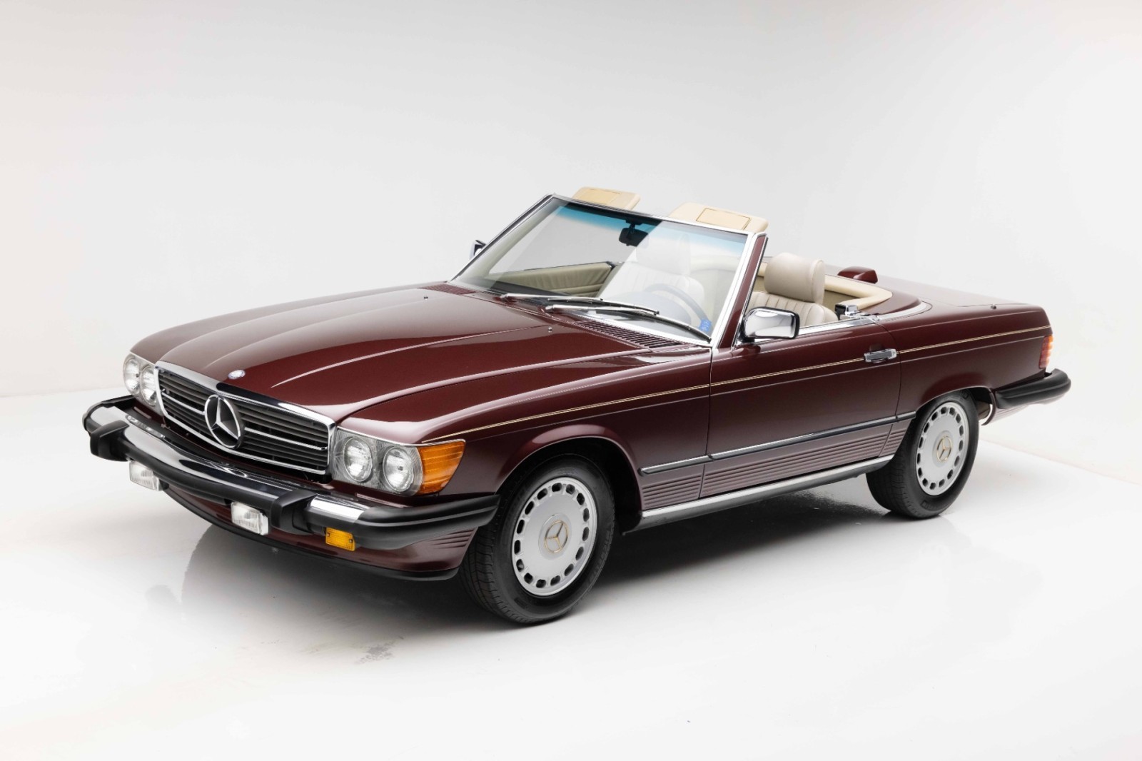 Mercedes-Benz-SL-Class-1986-Convertible-Beige