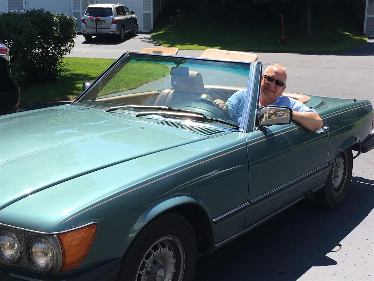 Mercedes-benz-380sl-1983-Teal-Tan