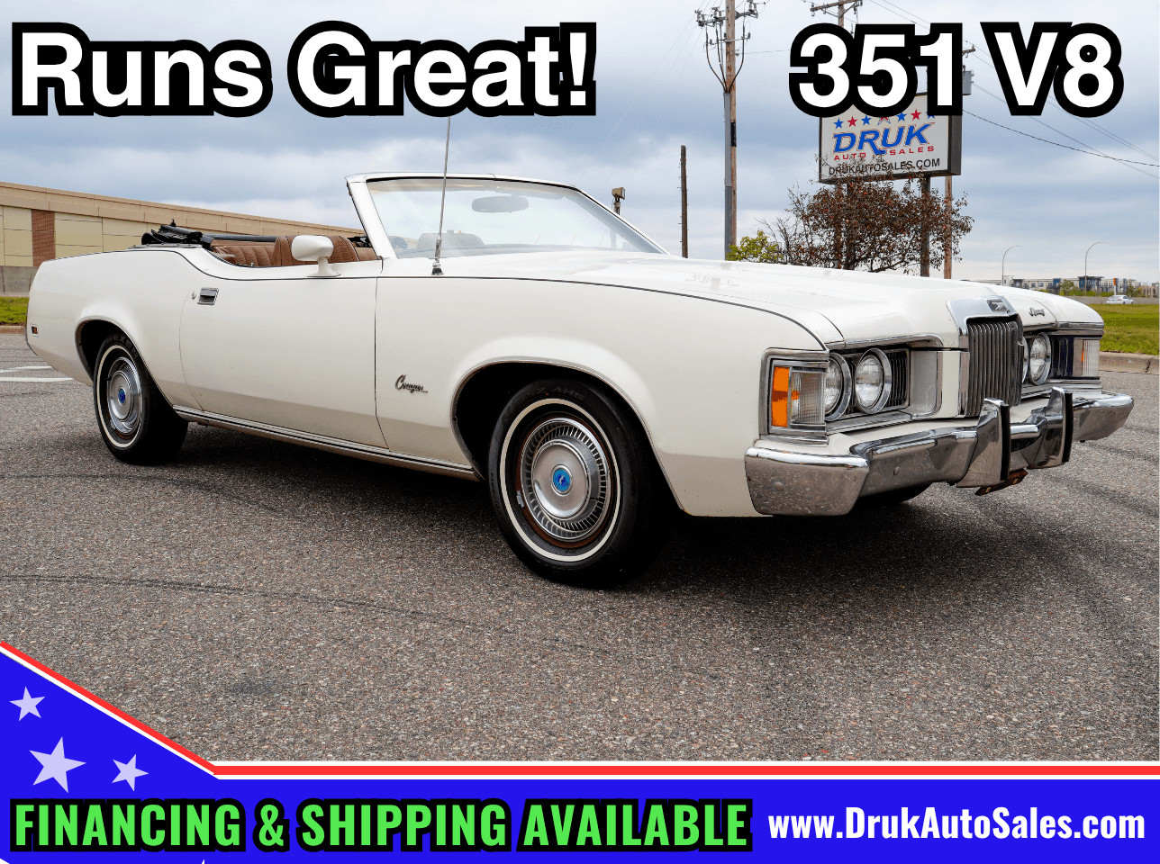 Mercury-Courgar-Convertible-1973-Convertible-Brown