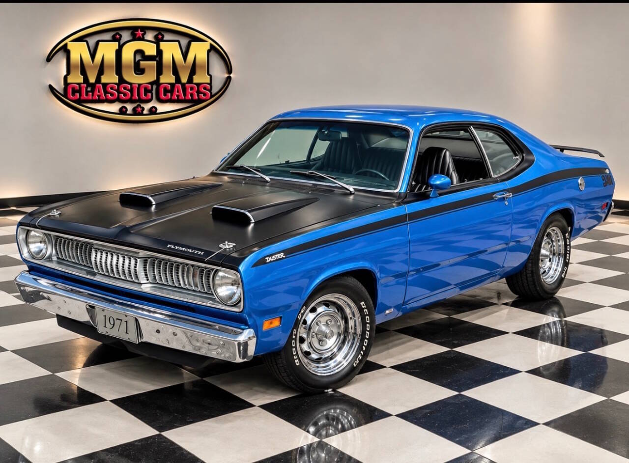 Plymouth-Duster-1971-Blue-Black