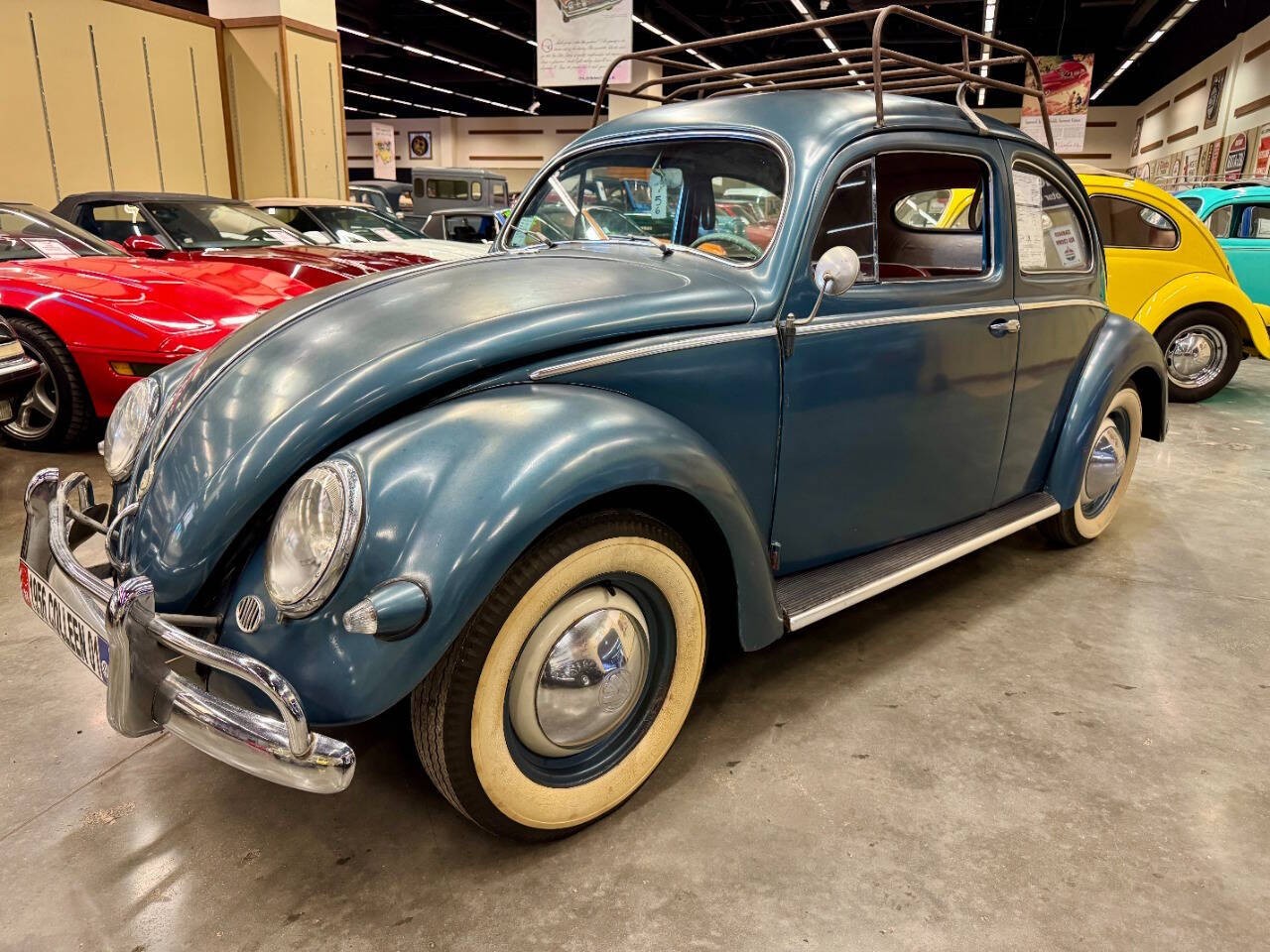 Volkswagen-Beetle-1956-Hatchback-Red
