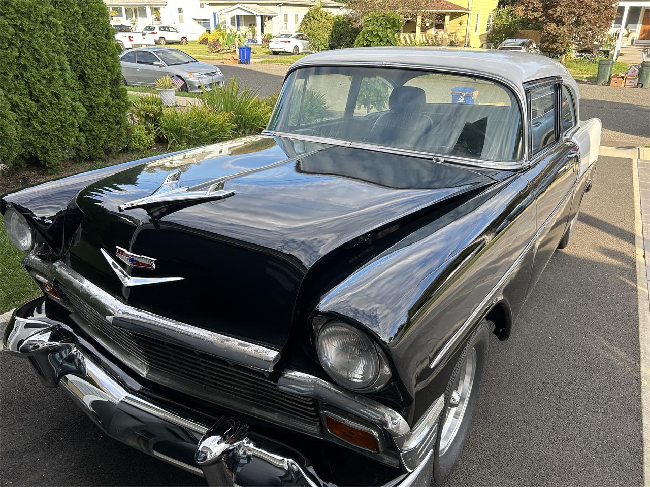 Chevrolet-Bel-air-1956-Black-and-White-Black-and-White