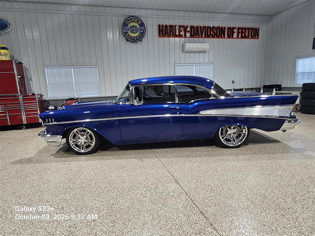Chevrolet-Bel-air-1957-Blue-Saddle