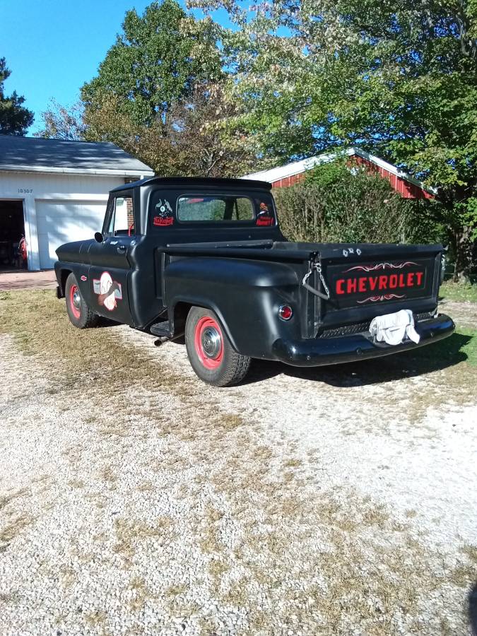 Chevrolet-Stepside-1966-Black