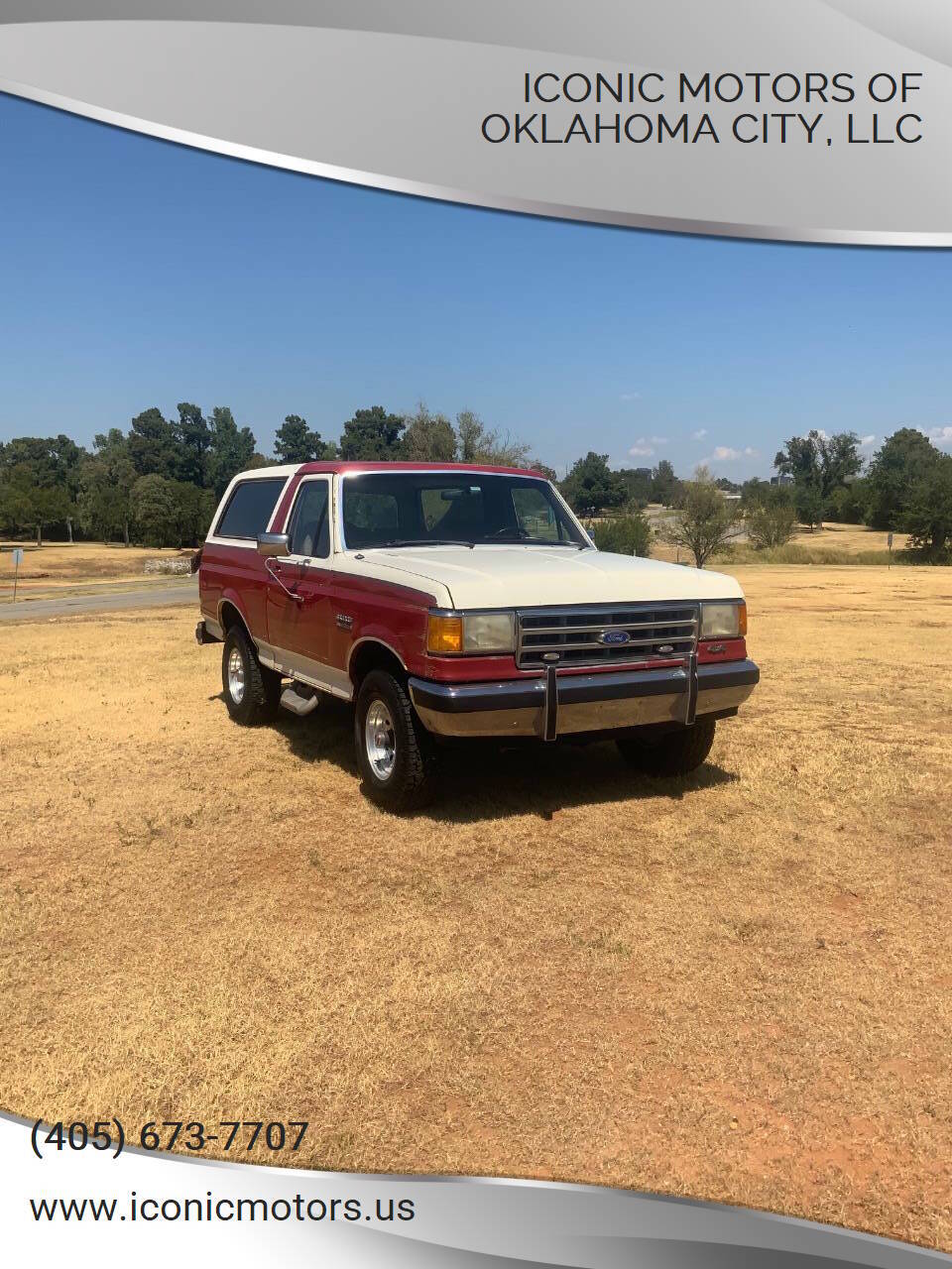 Ford-Bronco-1989-Red-Red