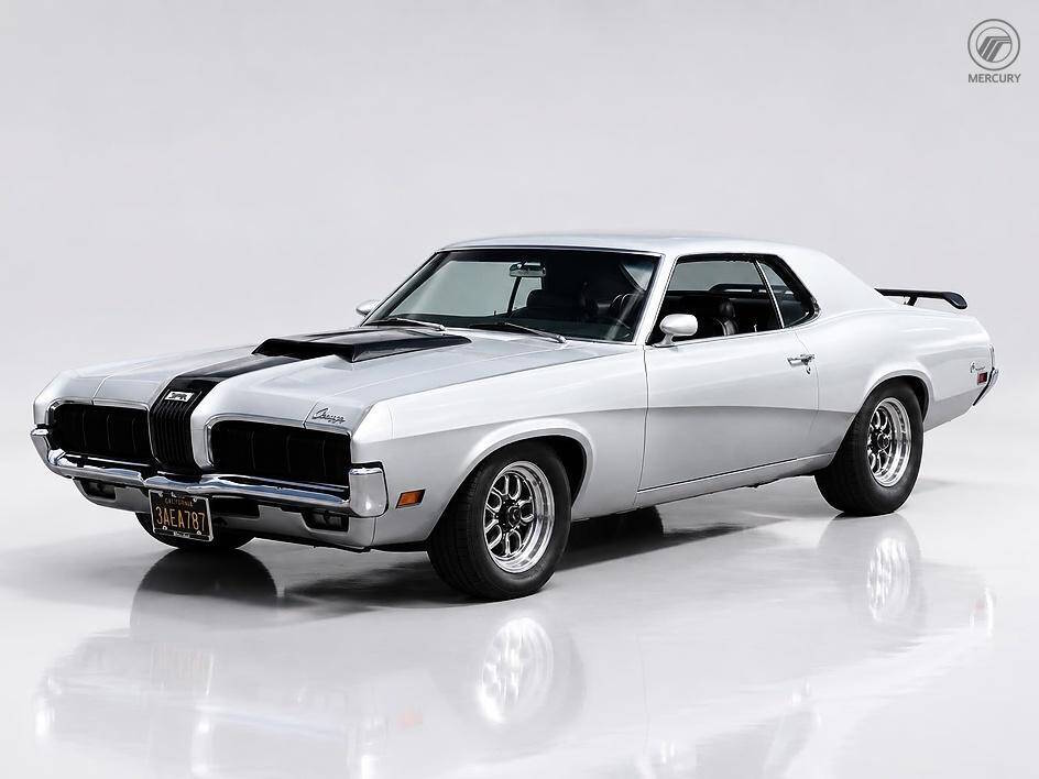 Mercury-Cougar-408-stroker-1970-Gray-Black